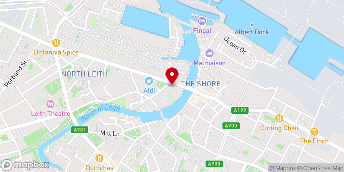 Map showing location of Edinburgh International Christian Church