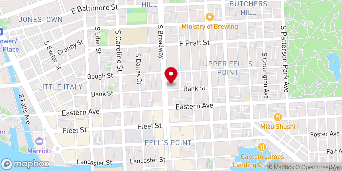 Map showing location of St. Patrick's Catholic Church