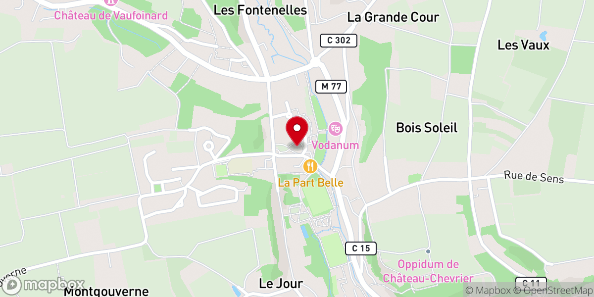 Map showing location of Paroisse Catholique