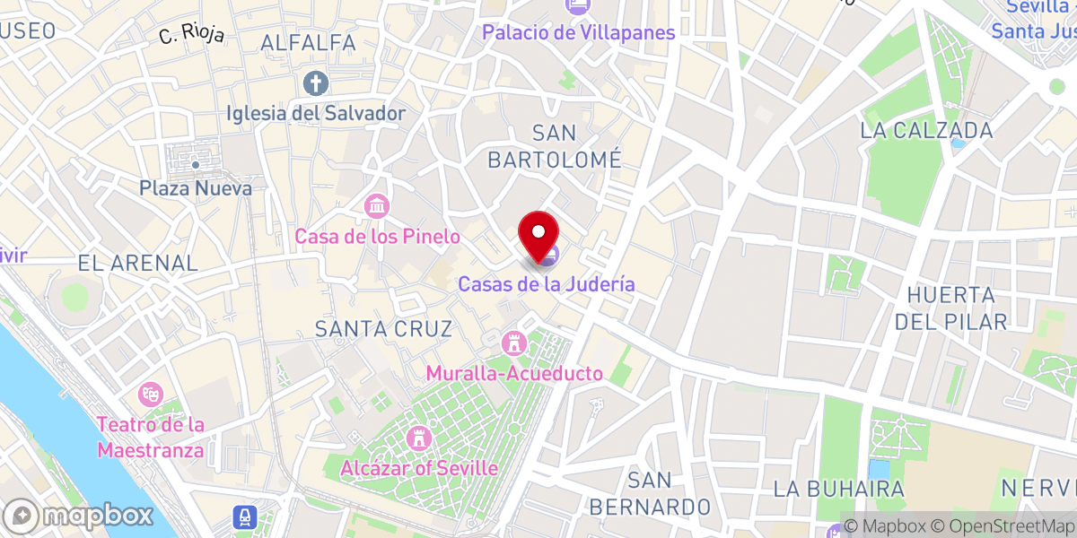 Map showing location of Iglesia de Santa María la Blanca