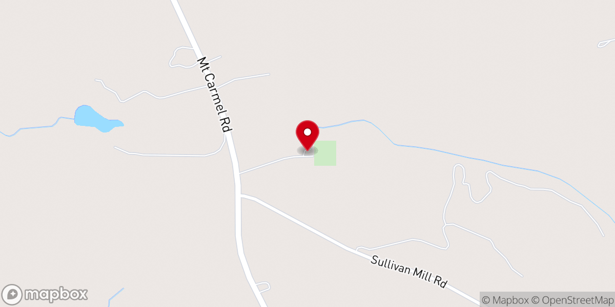 Map showing location of Piney Grove Baptist Church