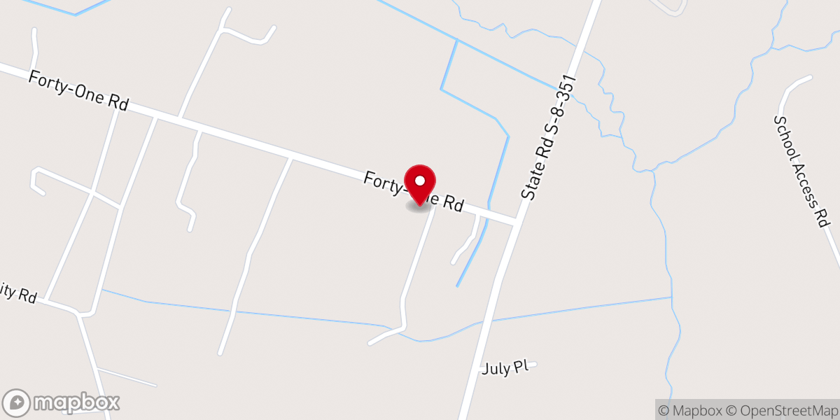 Map showing location of Bethel United Methodist Church