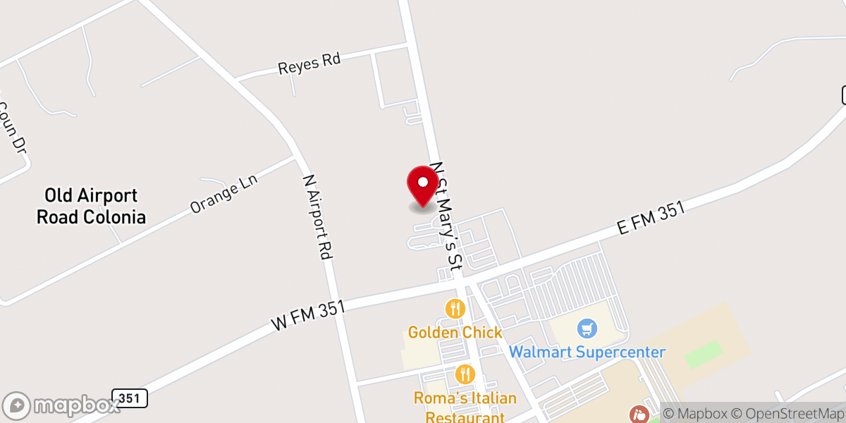 Map showing location of Bible Baptist Church
