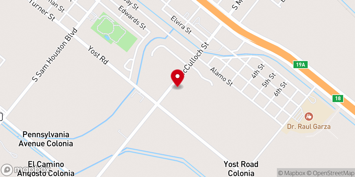 Map showing location of Vision Church