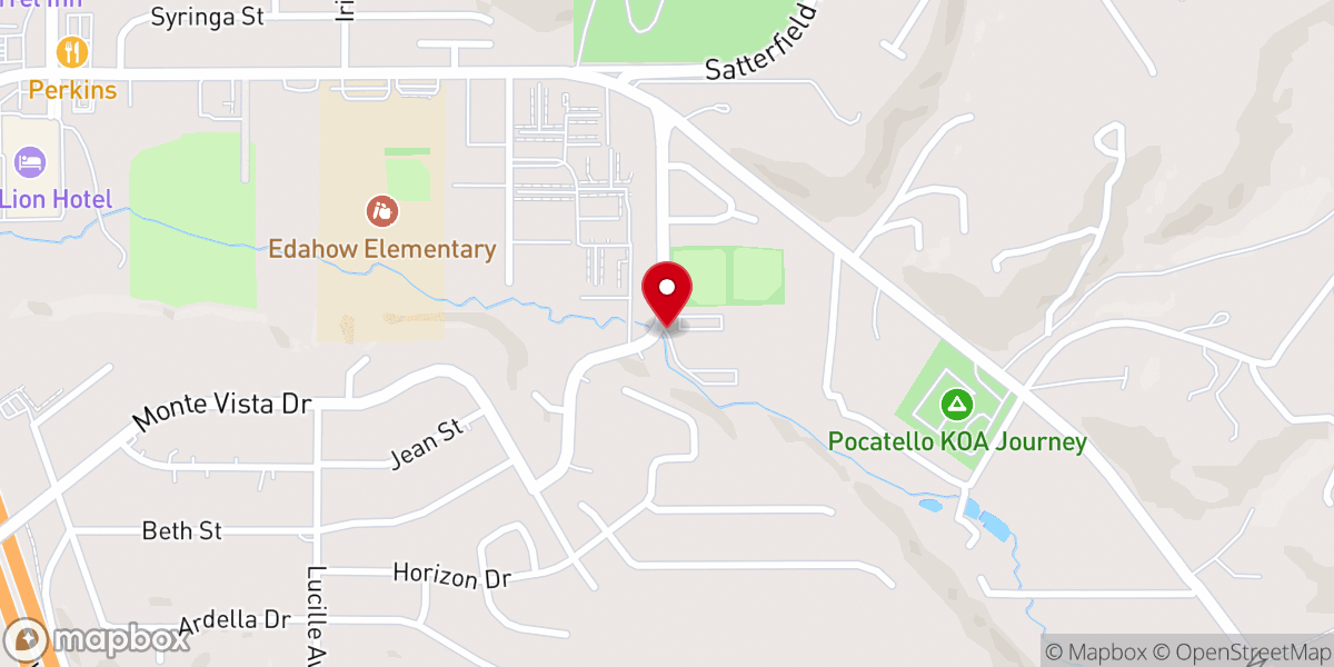 Map showing location of Harvest Church