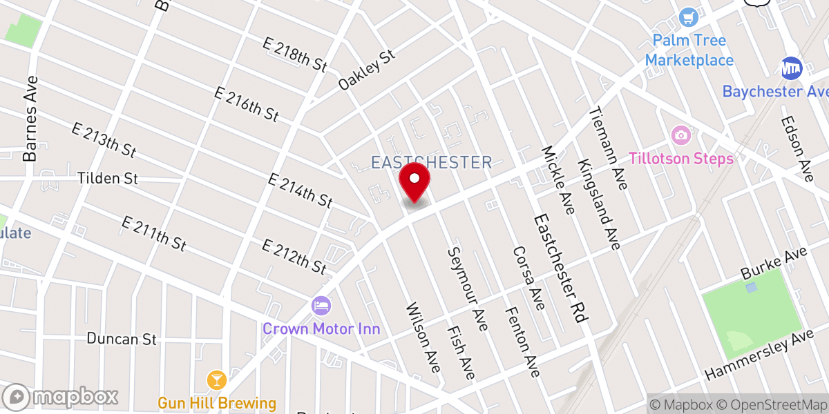 Map showing location of Cathedral United Baptist Church