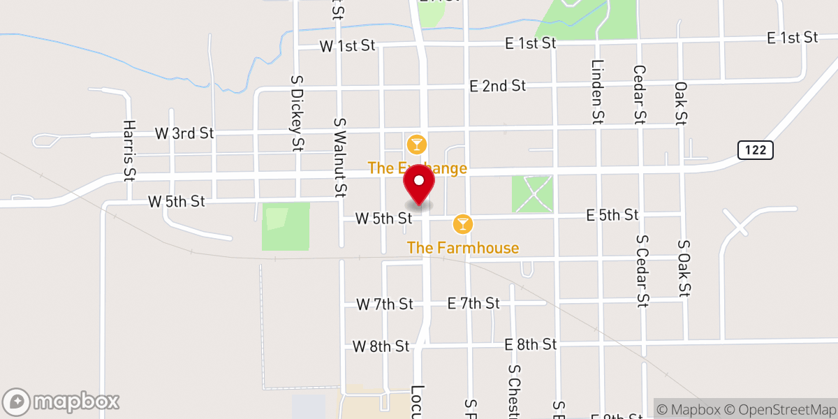 Map showing location of Delavan United Methodist