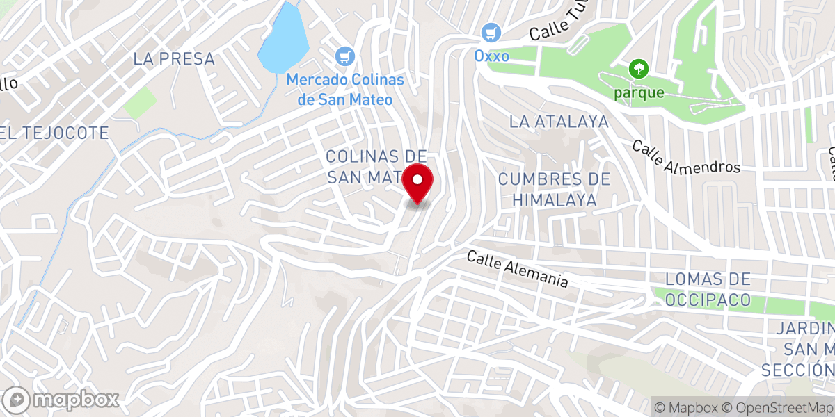 Map showing location of Iglesia Cristiana Peña de Horeb