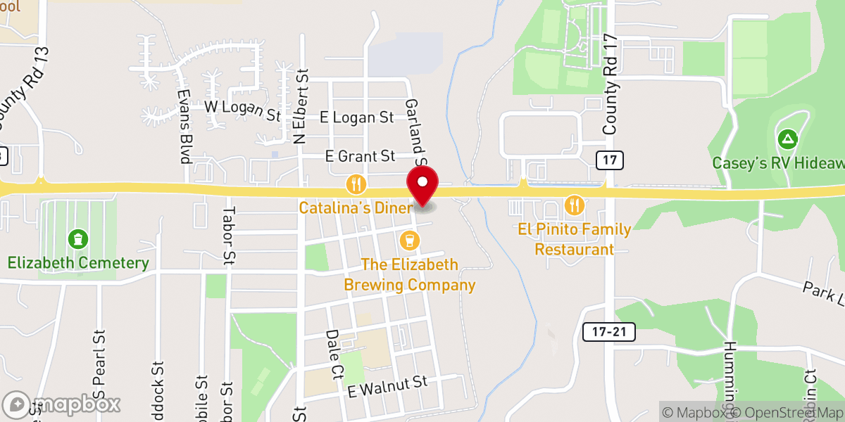 Map showing location of Bible Believers Church of Elizabeth