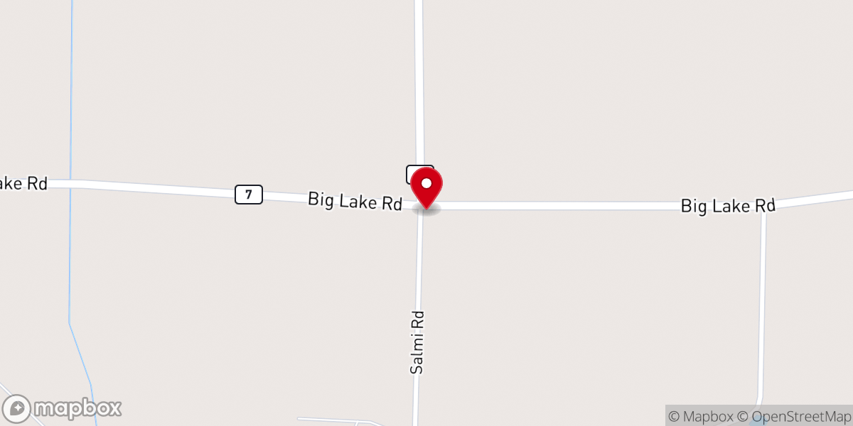 Map showing location of Big Lake Covenant Church
