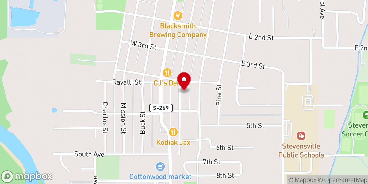Map showing location of Bitterroot Family Church