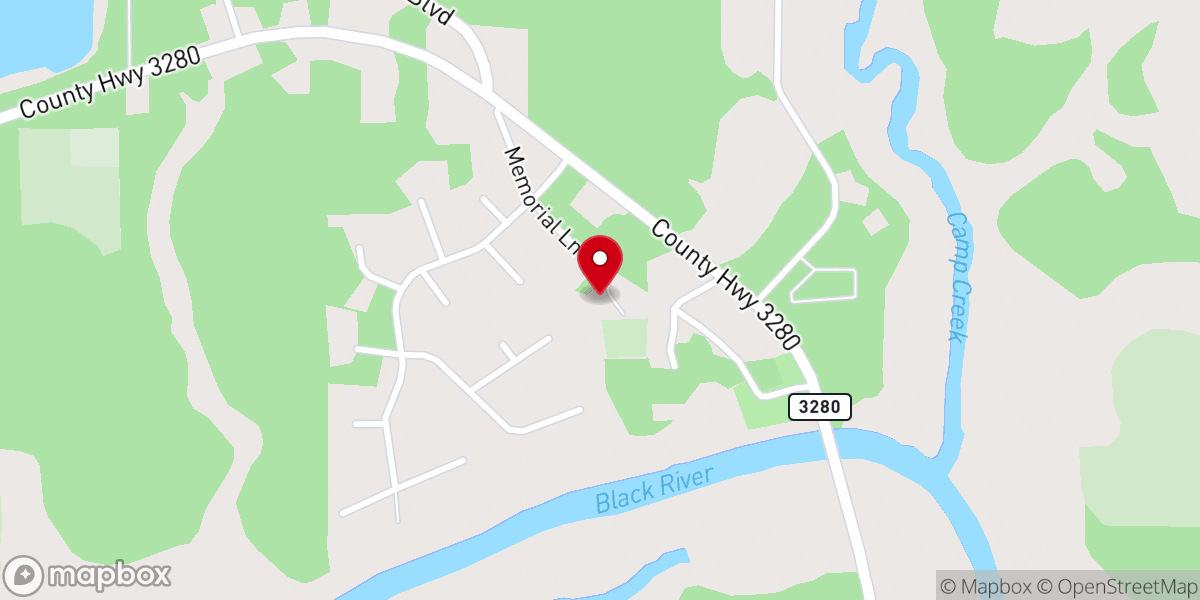 Map showing location of Black Creek United Methodist Church