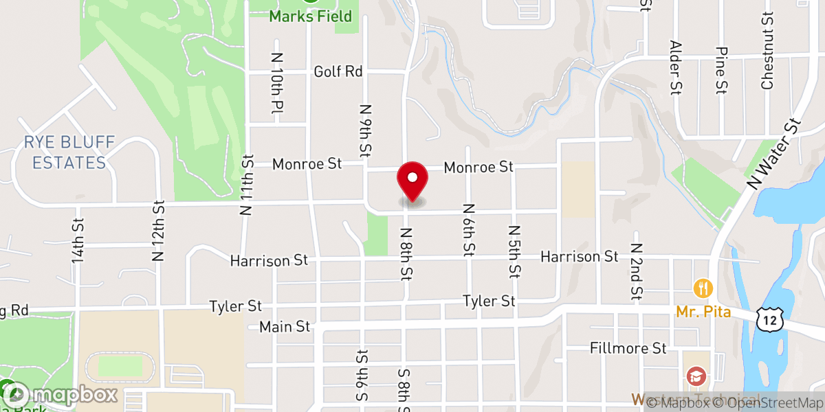 Map showing location of Black River Gospel Hall
