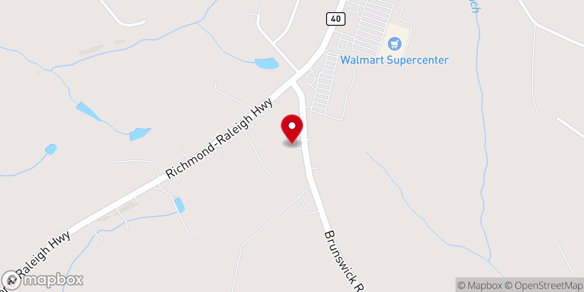 Map showing location of Blackstone Church of Christ