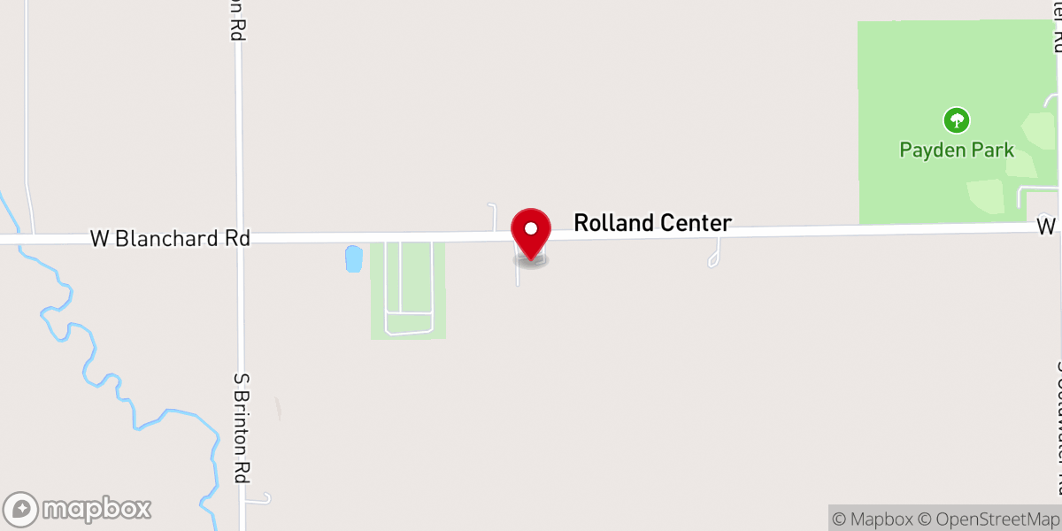 Map showing location of Blanchard Pine Rvr Untd Methodist
