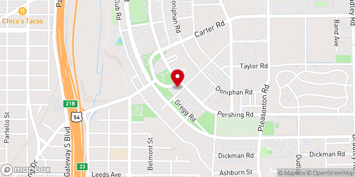 Map showing location of Bldg 315 - Center Chapel