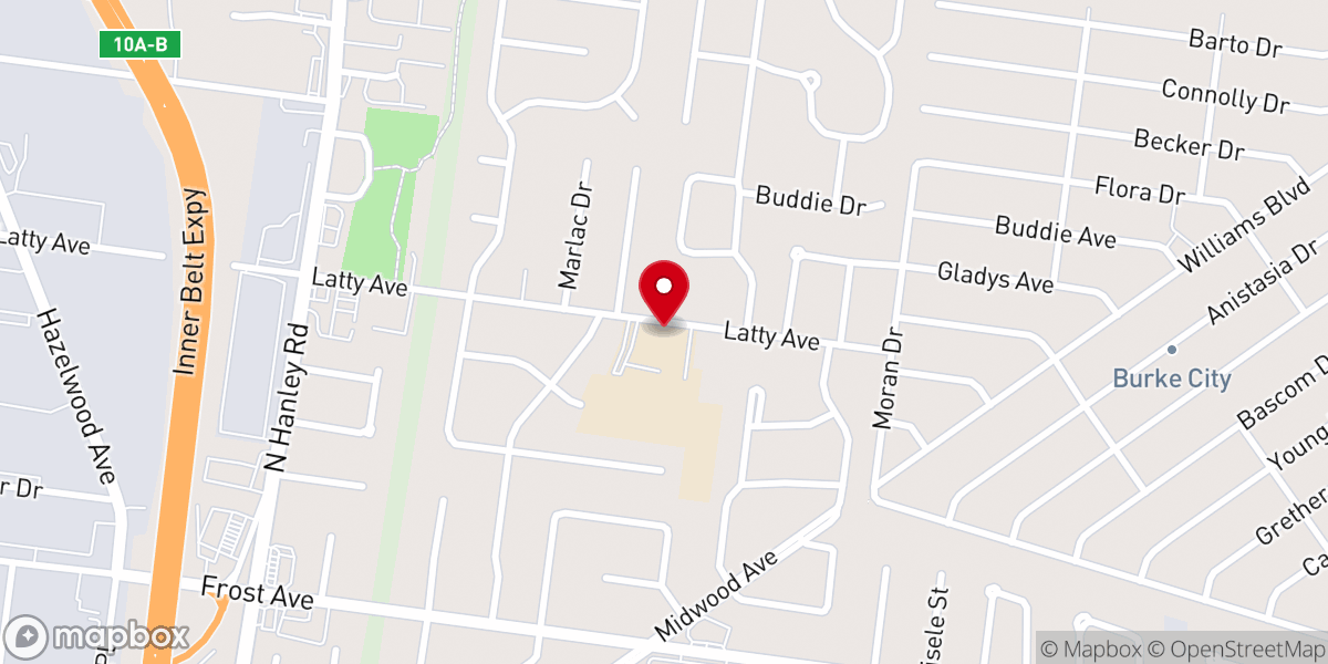 Map showing location of Blessed Church