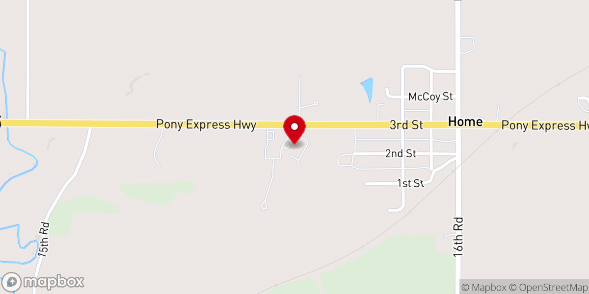 Map showing location of Blue Valley Technologies