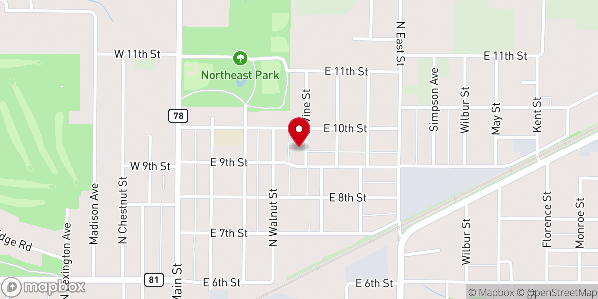 Map showing location of Body of Christ Church