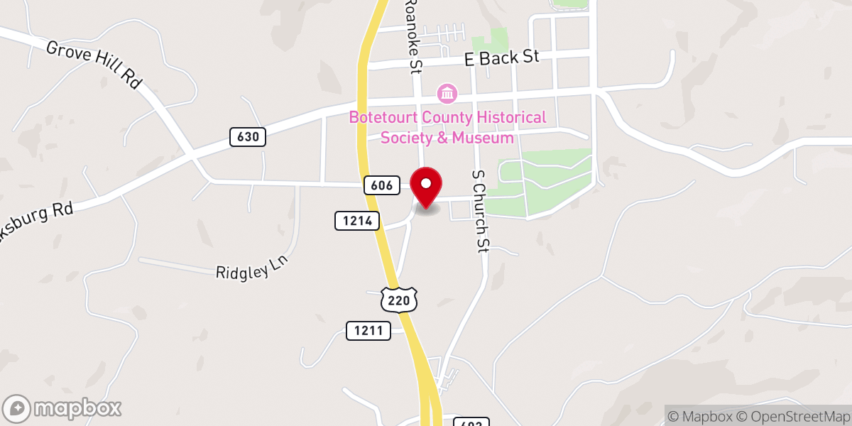 Map showing location of Botetourt COGOP