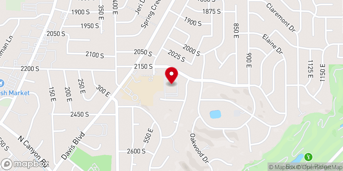 Map showing location of Bountiful East Stake Center