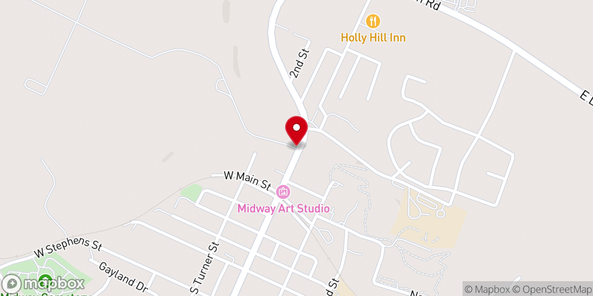 Map showing location of Bourbon Meadows at Parrish Hill