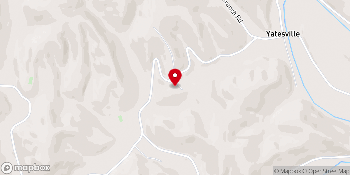Map showing location of Bradley Gap Freewill Baptist