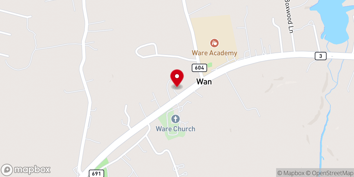 Map showing location of Bread For Life Community Food Pantry
