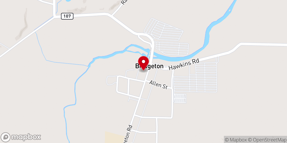 Map showing location of Bridgeton 1878 House