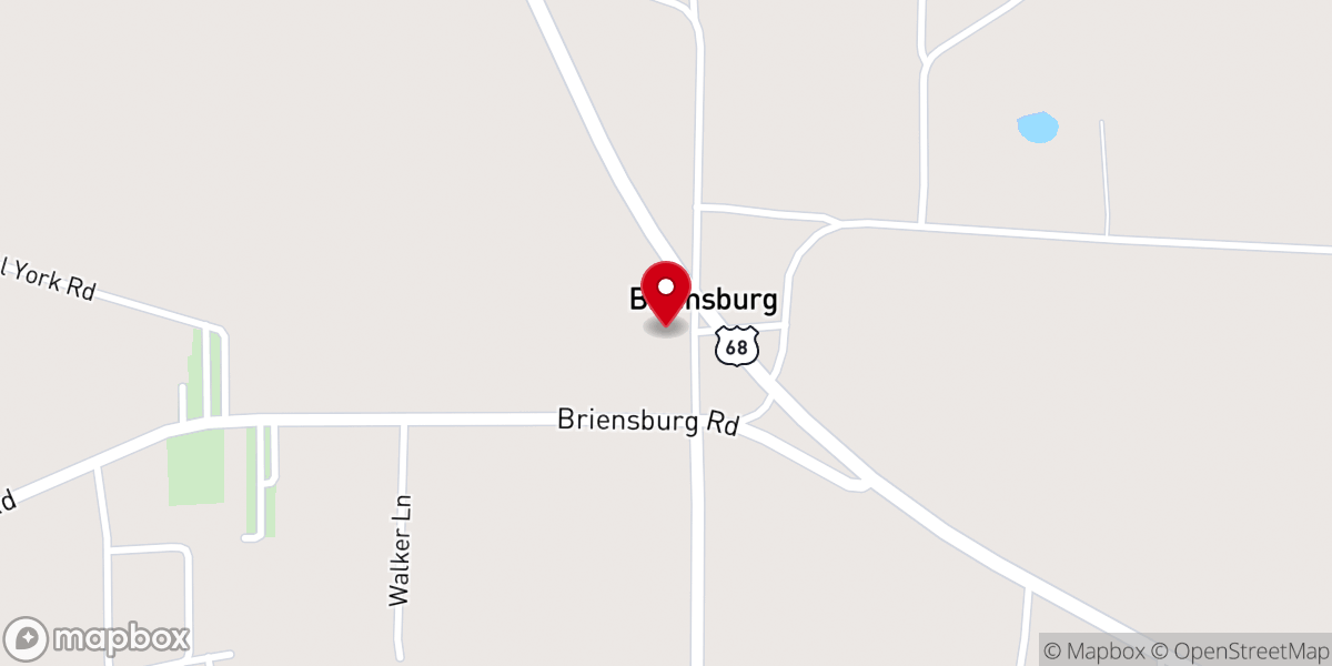 Map showing location of Briensburg Church of Christ