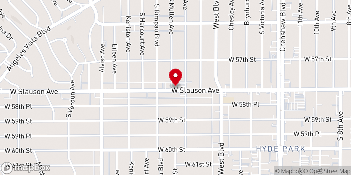 Map showing location of Brookins - Kirkland Community AME Church