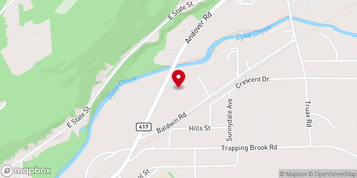 Map showing location of Brookside Wesleyan Church