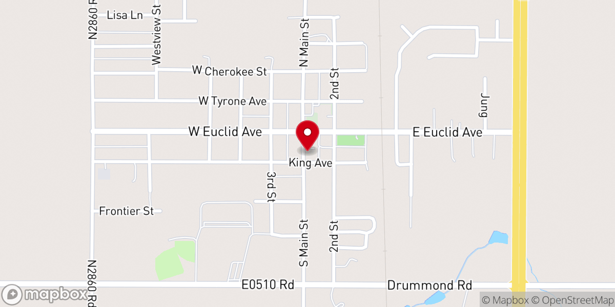 Map showing location of Buffalo Junction Apartments
