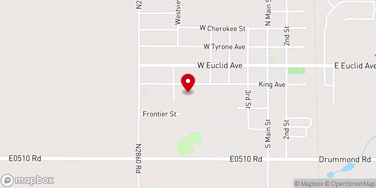 Map showing location of Buffalo Point Retreat