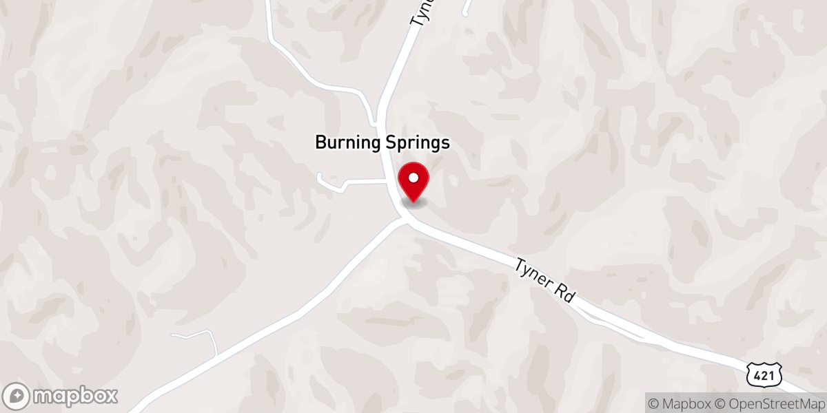 Map showing location of Burning Springs COG