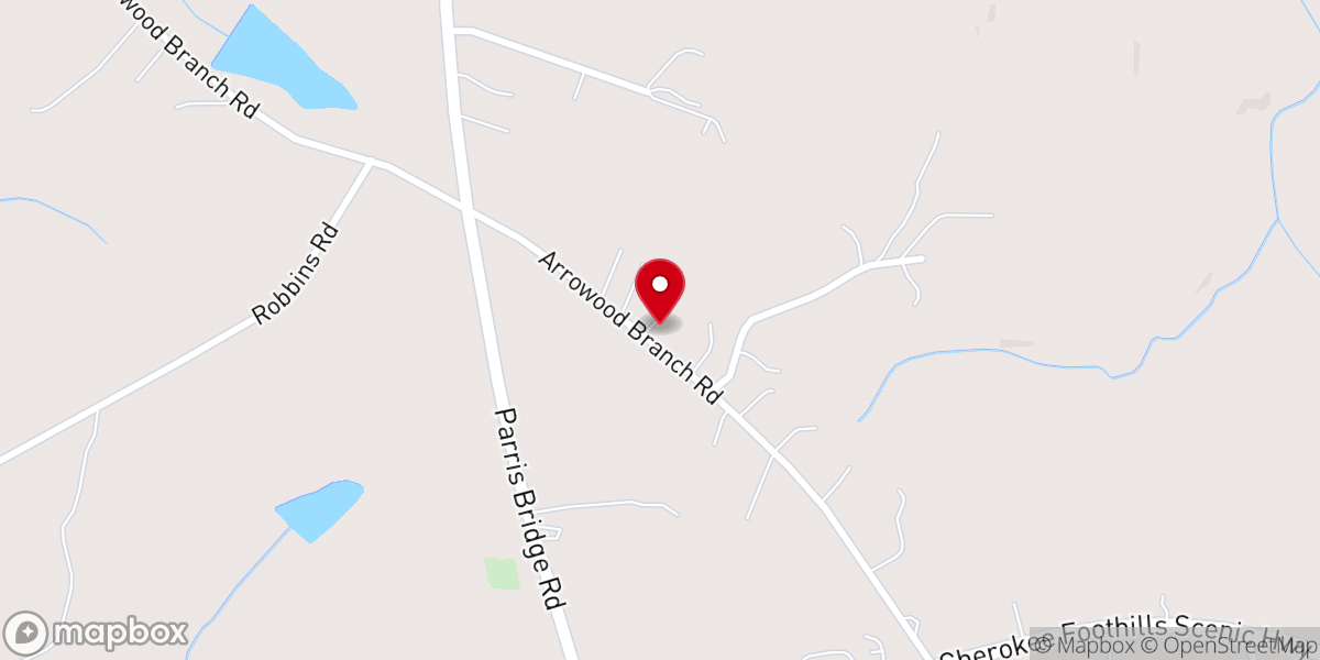 Map showing location of Friendly Chapel Baptist Church