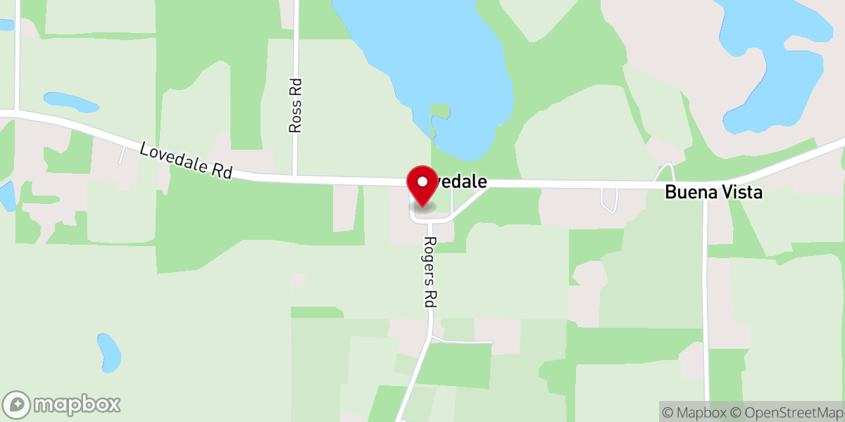 Map showing location of Lovedale Baptist Church