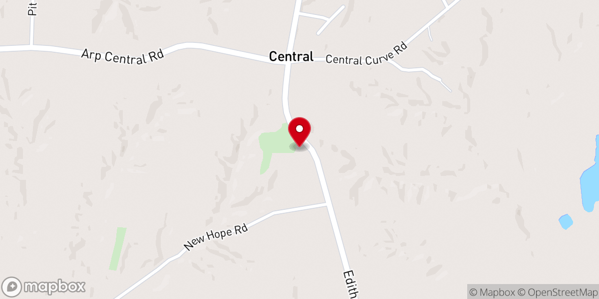 Map showing location of Grace Baptist Church