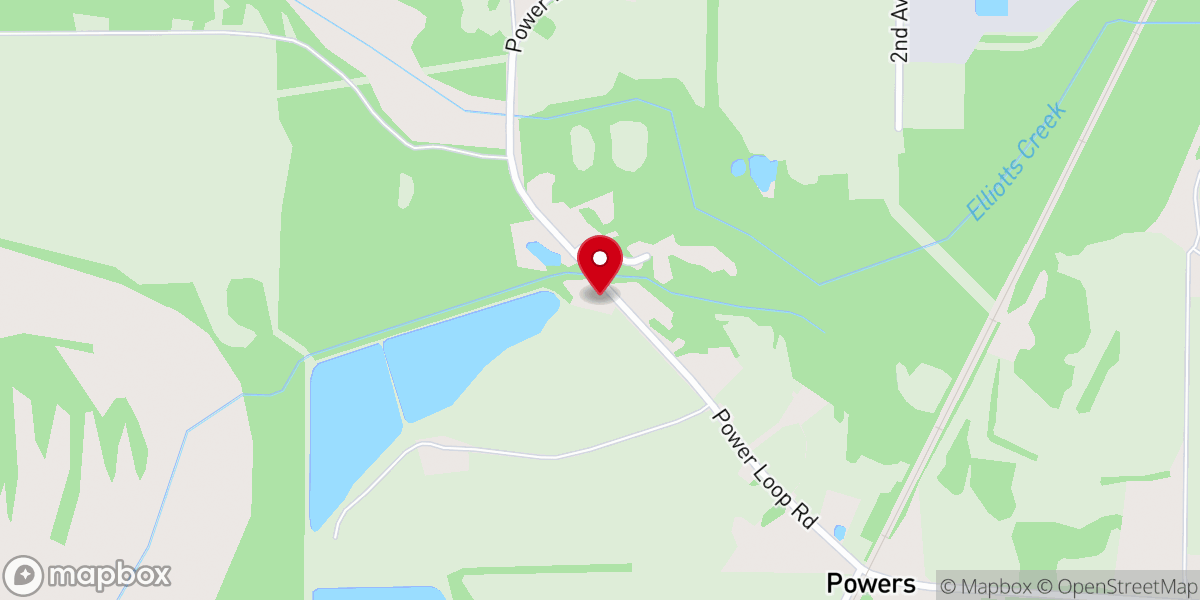 Map showing location of Powers Chapel CME Church