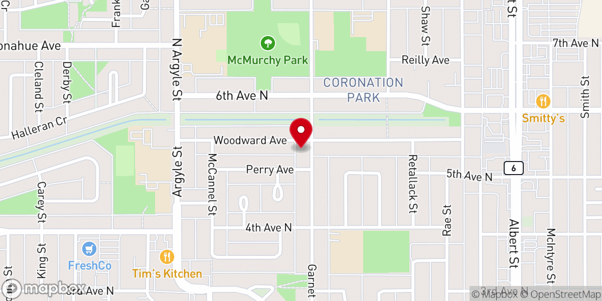 Map showing location of Cornerstone Baptist Church