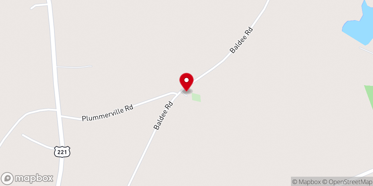 Map showing location of Old Bethel Church
