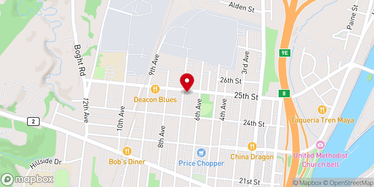 Map showing location of Immaculate Heart of Mary Parish