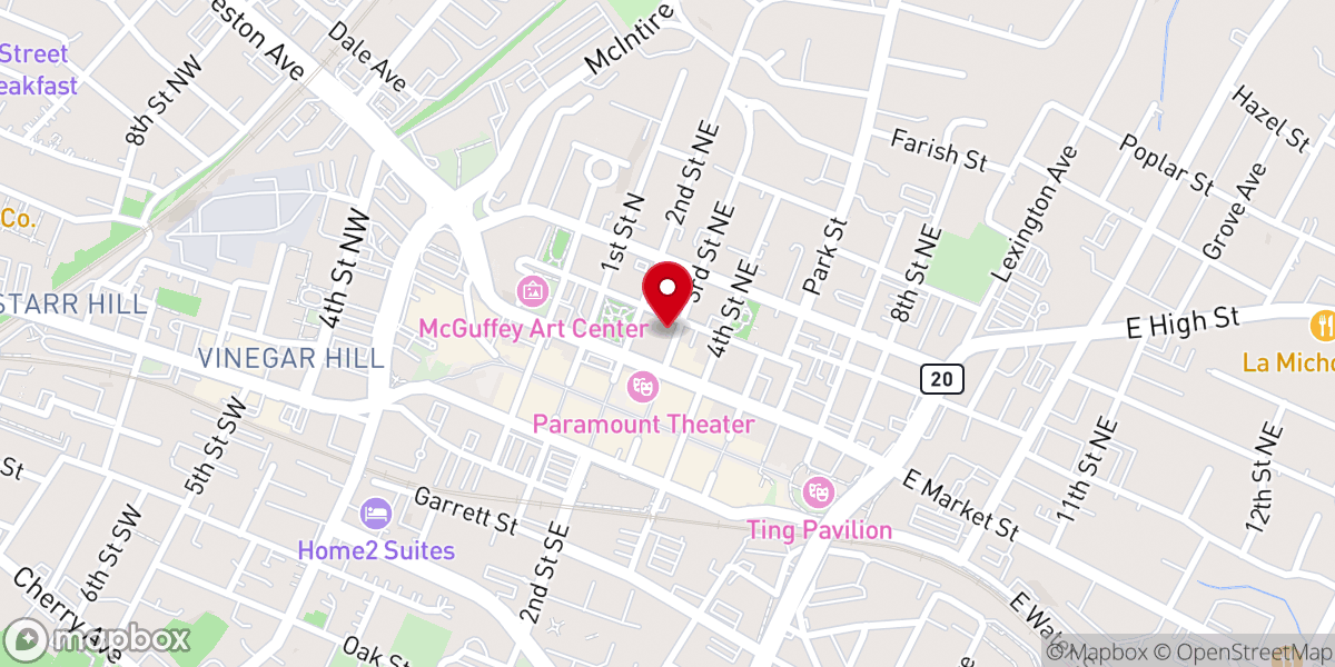 Map showing location of Church of the Holy Comforter