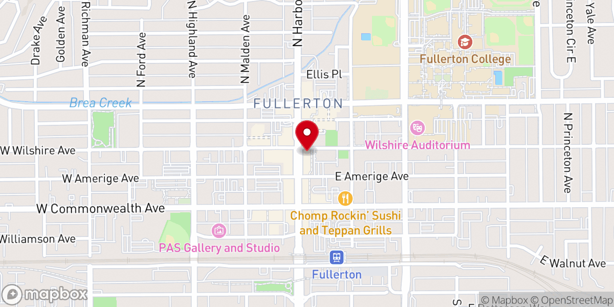 Map showing location of Hug Church