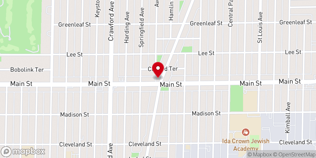 Map showing location of Persian Hebrew Congregation