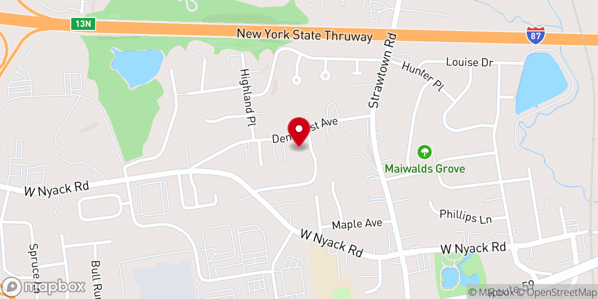 Map showing location of Temple Beth Sholom