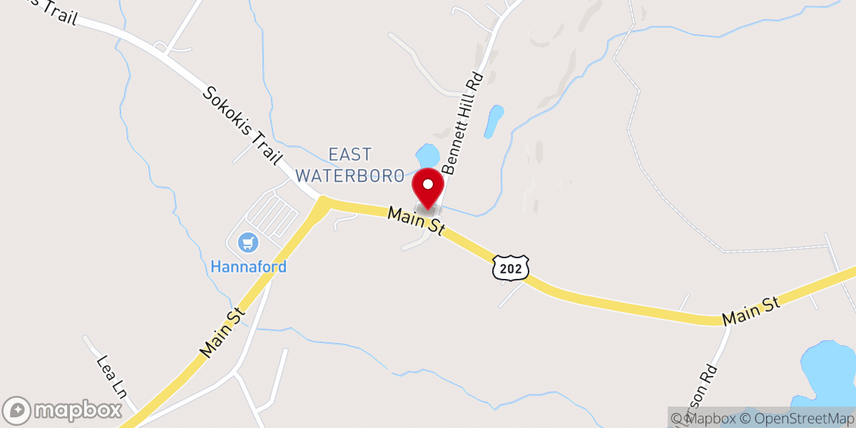 Map showing location of Free Baptist Church