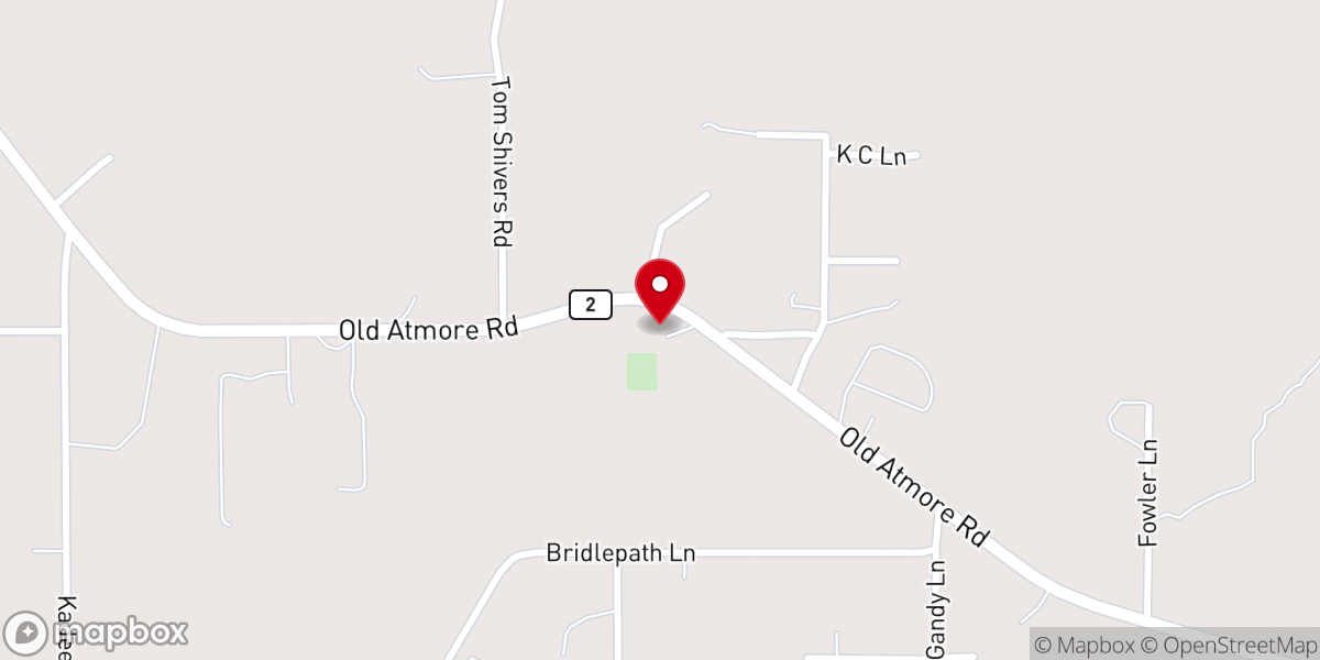 Map showing location of Spring Hill Church