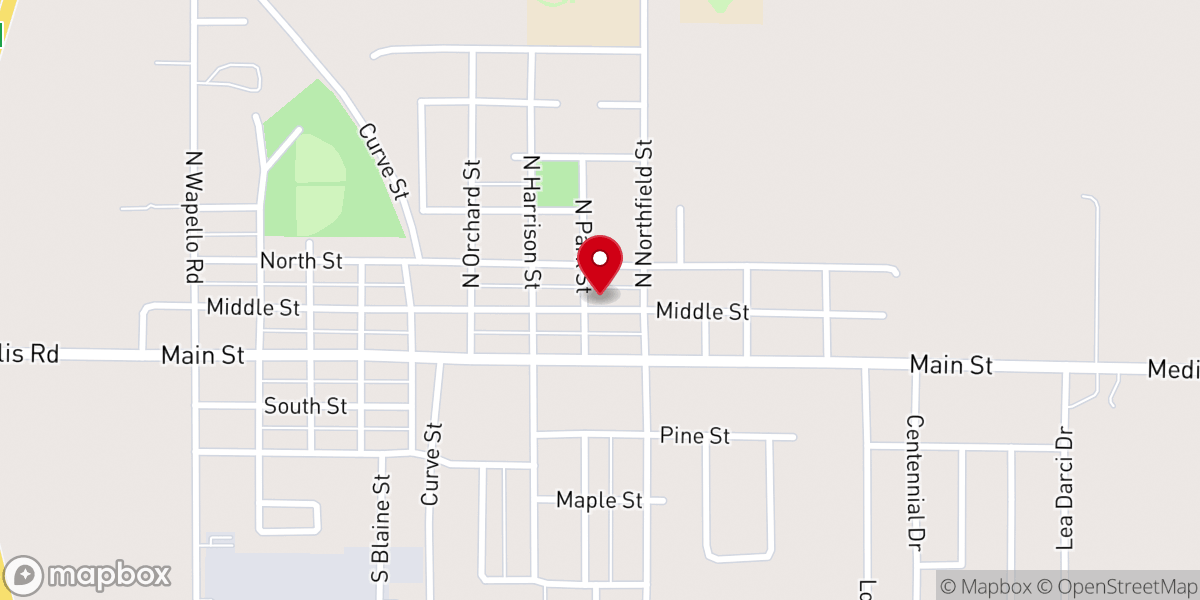 Map showing location of Presbyterian Church