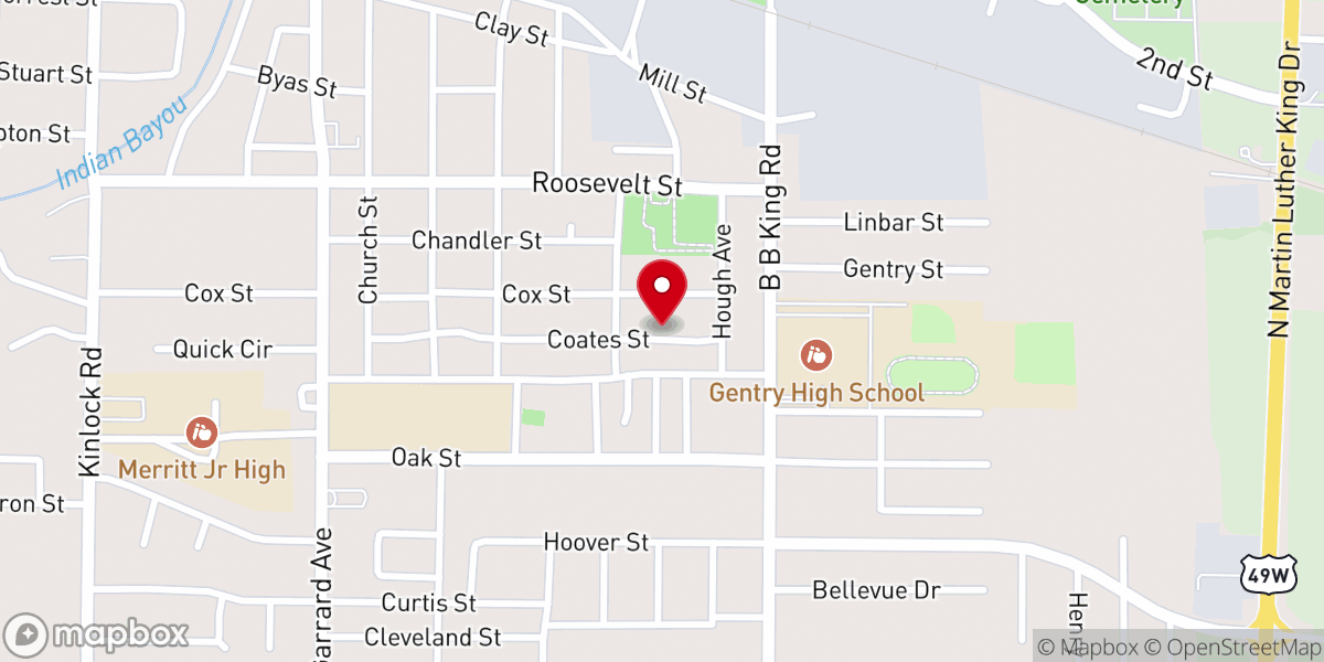 Map showing location of Empowering Temple